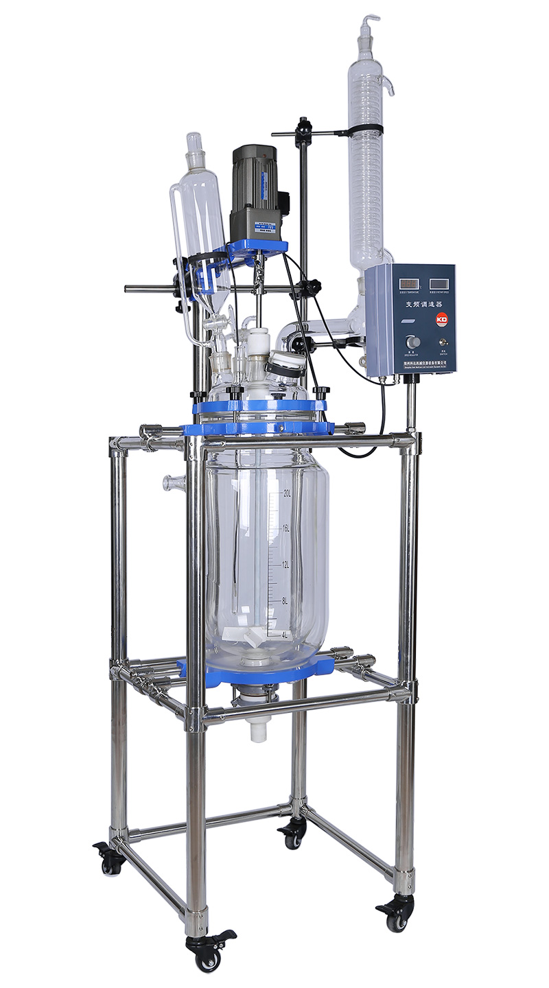 S-20L Jacketed Glass Reactor S-20L Jacketed Glass Reactor - made in China