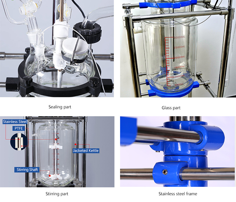 Glass reactor assembly Glass reactor assembly