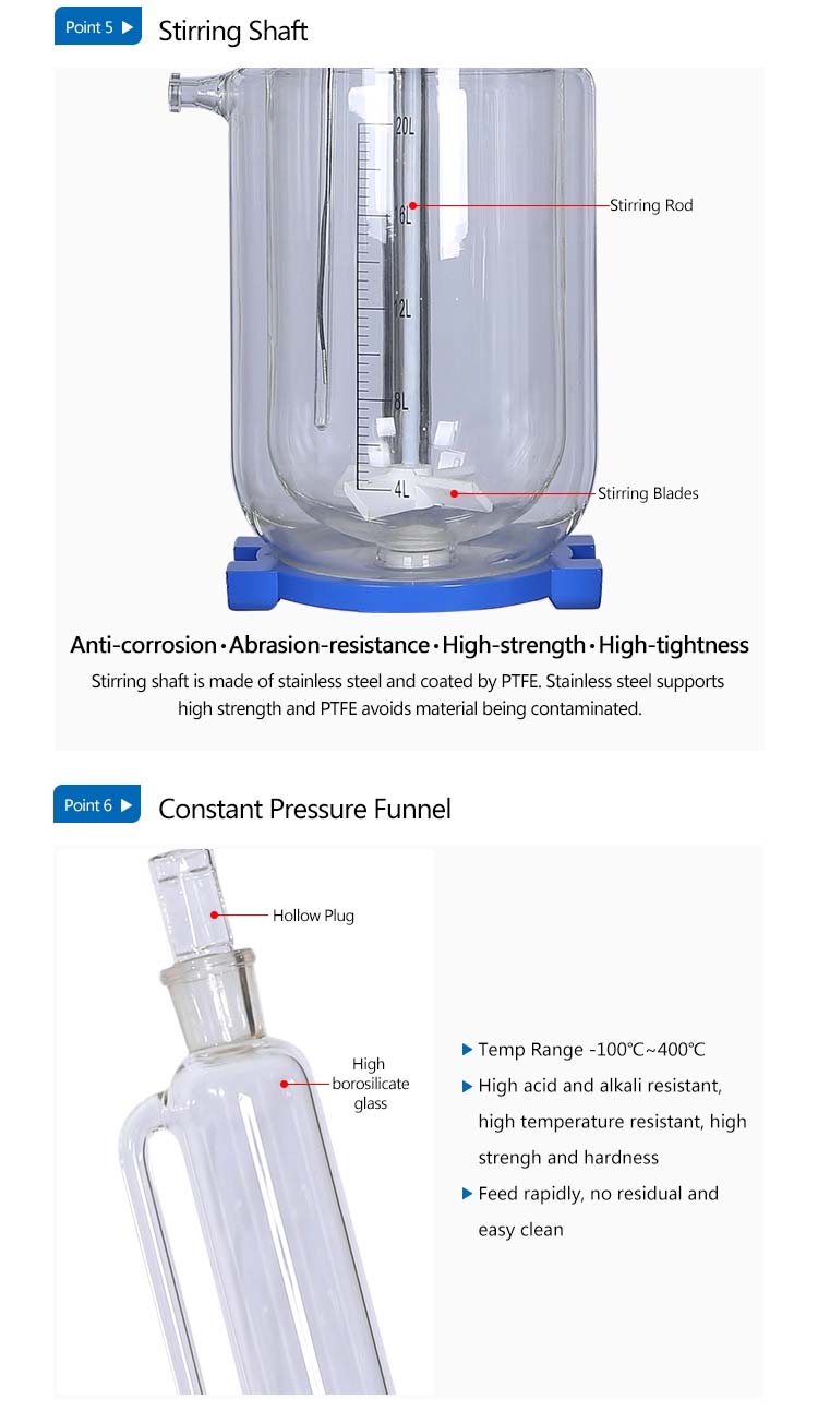 Double layer glass reactor Double layer glass reactor