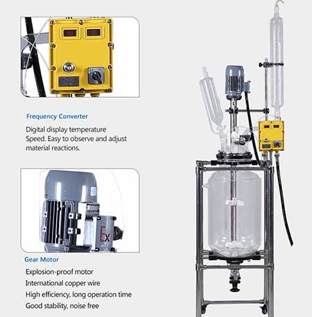 Explosion-proof glass reactor
